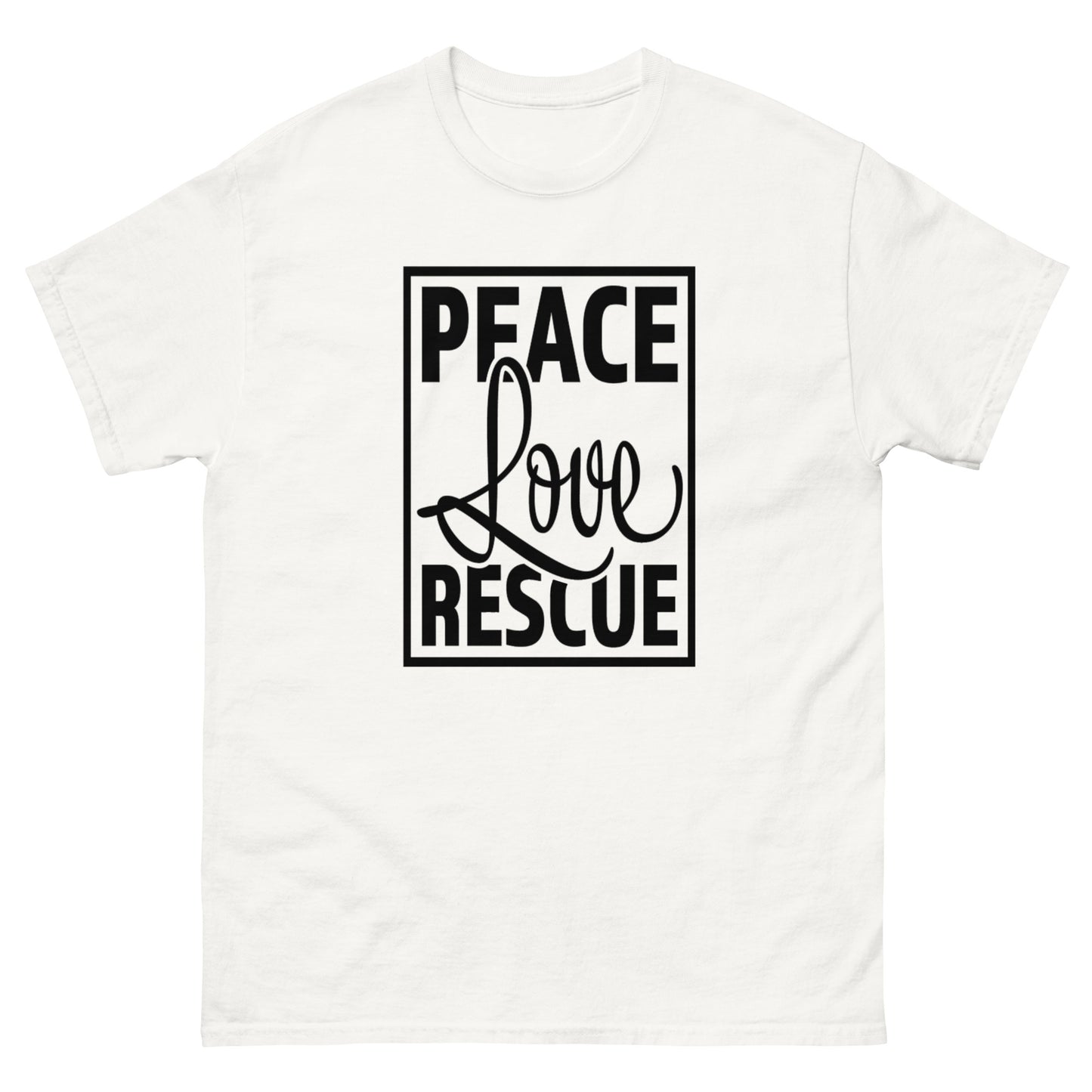 Peace Love Rescue - classic tee