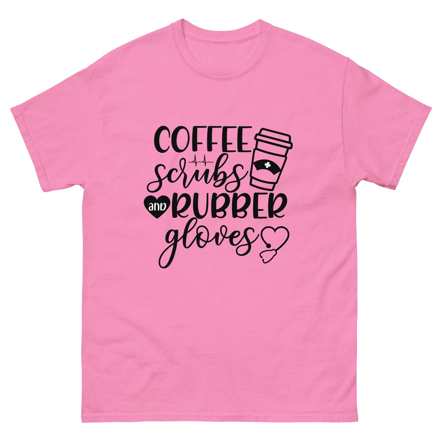 Coffee, Scrubs and Rubber gloves - nursing - classic tee