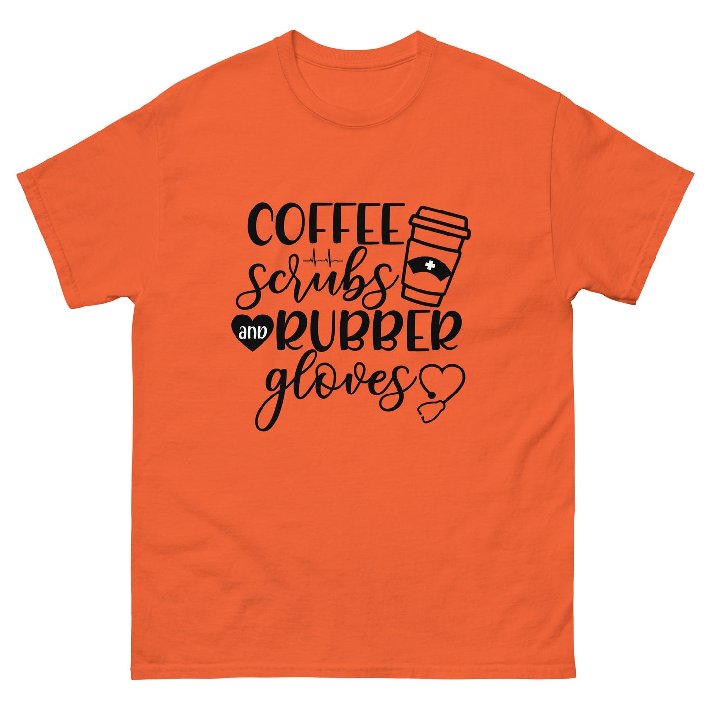 Coffee, Scrubs and Rubber gloves - nursing - classic tee