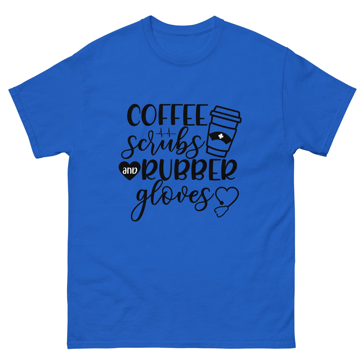 Coffee, Scrubs and Rubber gloves - nursing - classic tee