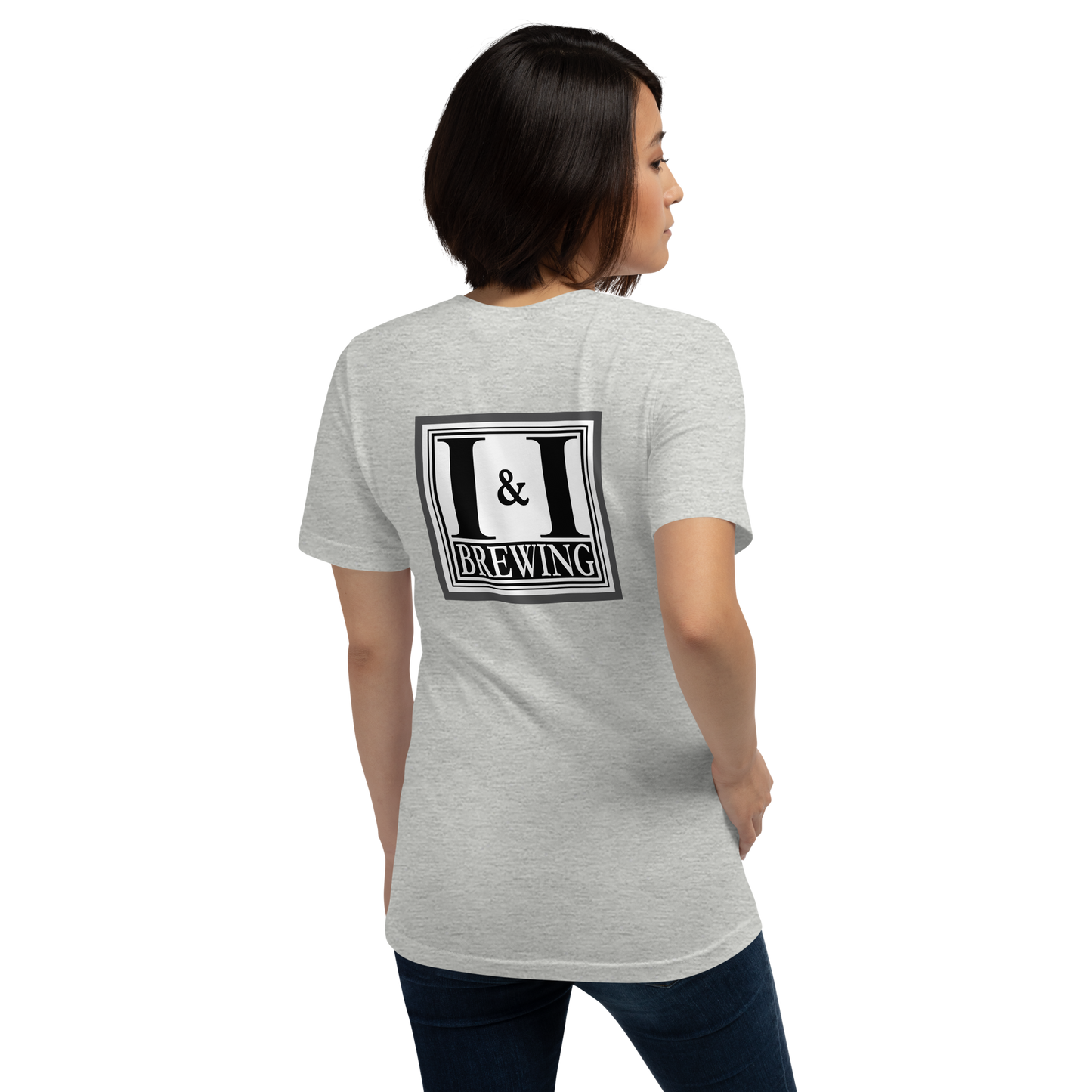 Unisex t-shirt- White Logo with Grey and Black