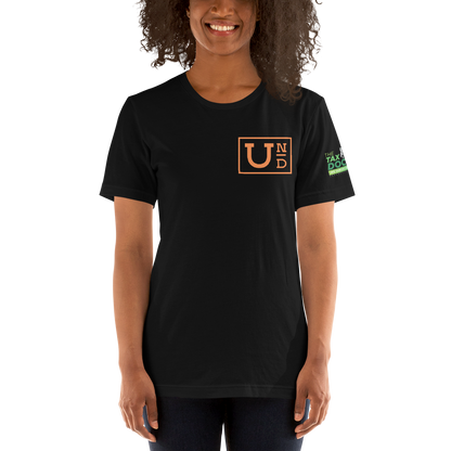 UND - Black w/Orange Logo- Unisex t-shirt