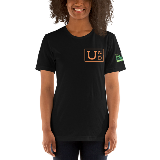 UND - Black w/Orange Logo- Unisex t-shirt