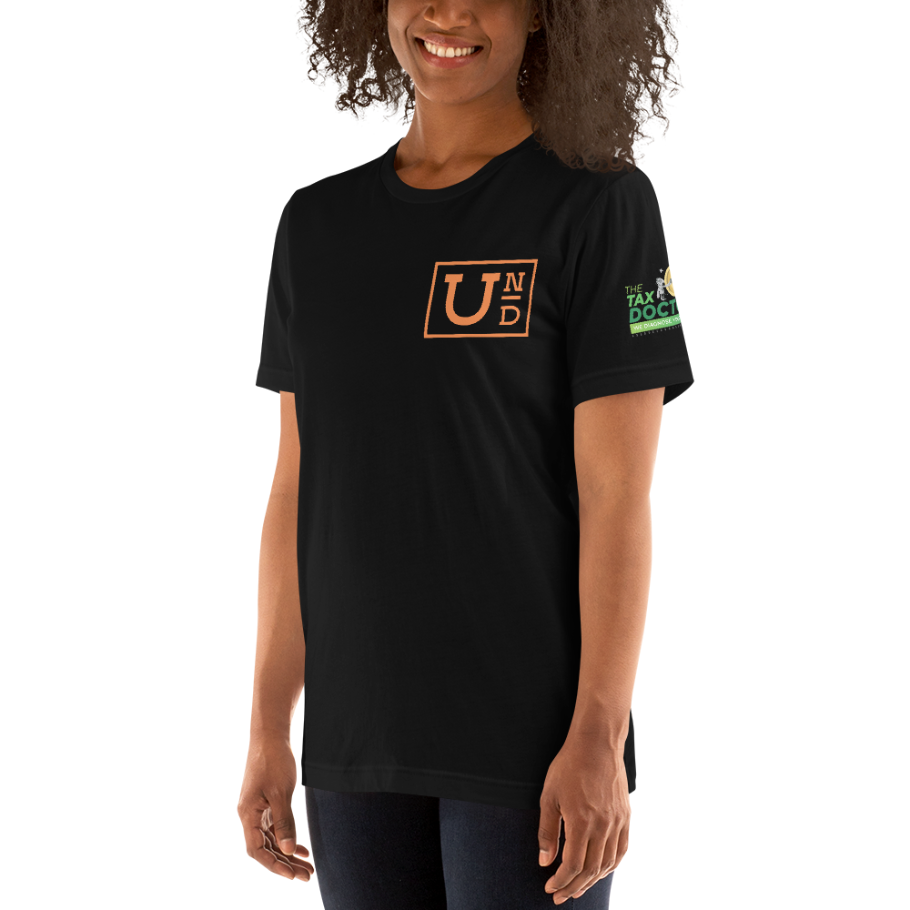 UND - Black w/Orange Logo- Unisex t-shirt