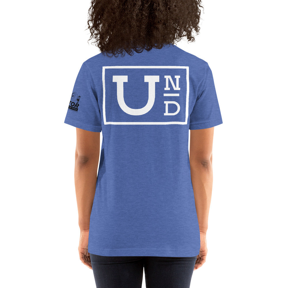 UND with white Logo- Unisex t-shirt