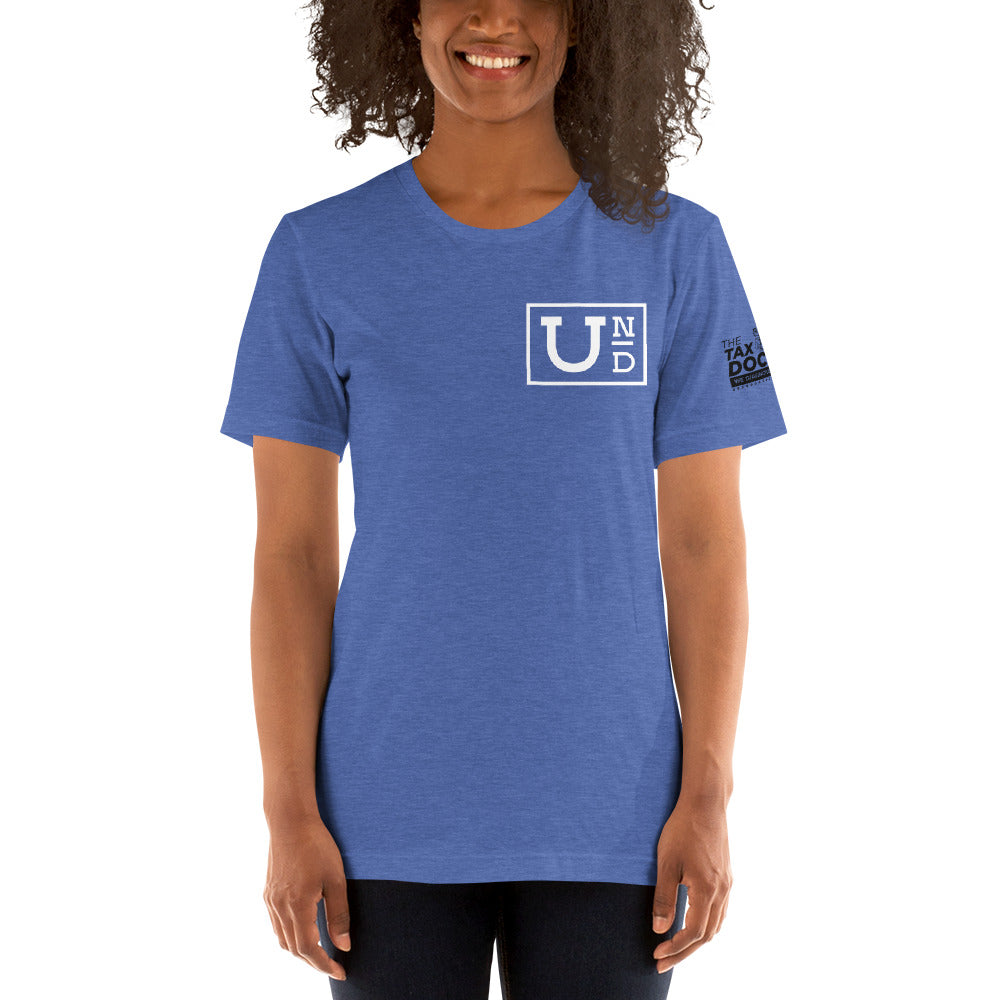 UND with white Logo- Unisex t-shirt