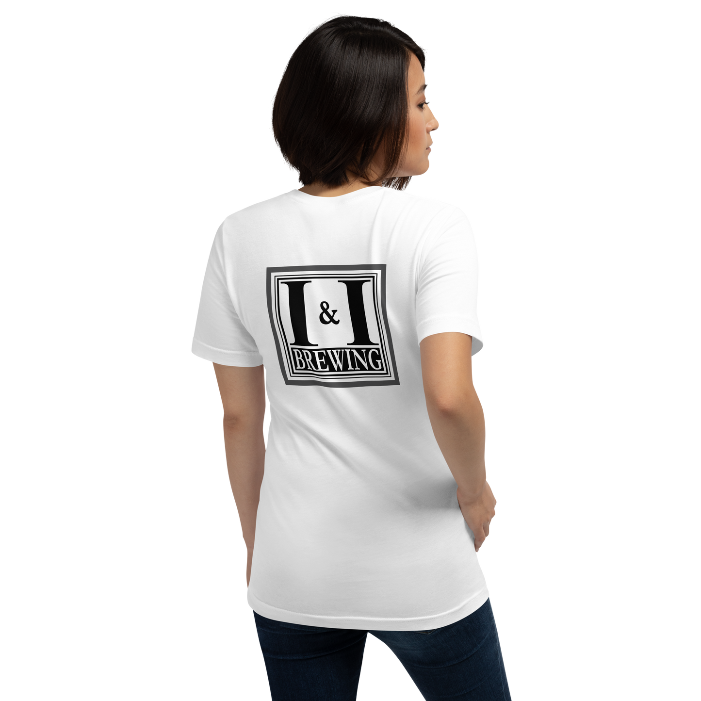 Unisex t-shirt- White Logo with Grey and Black